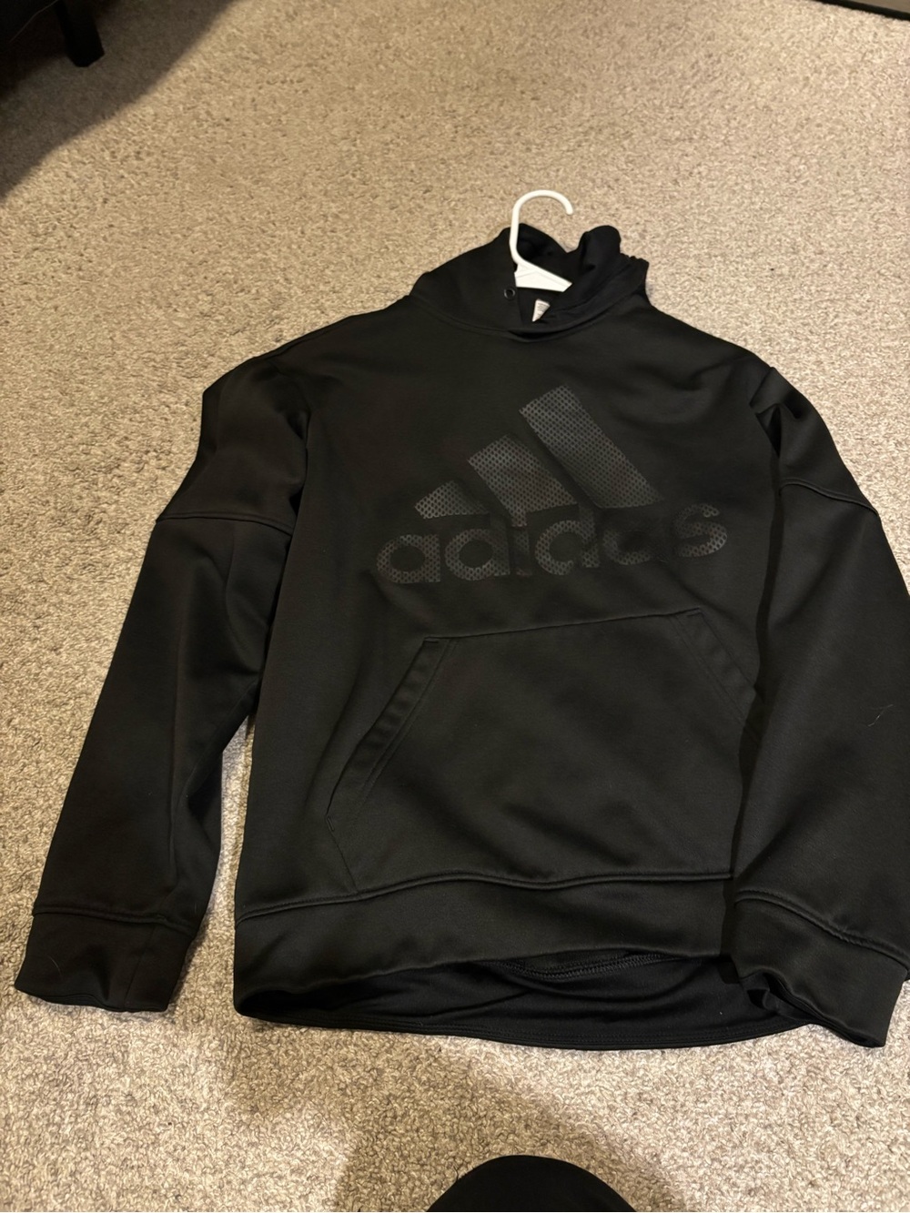 adidas Men’s Black Crewneck Sweatshirt with Tonal Logo